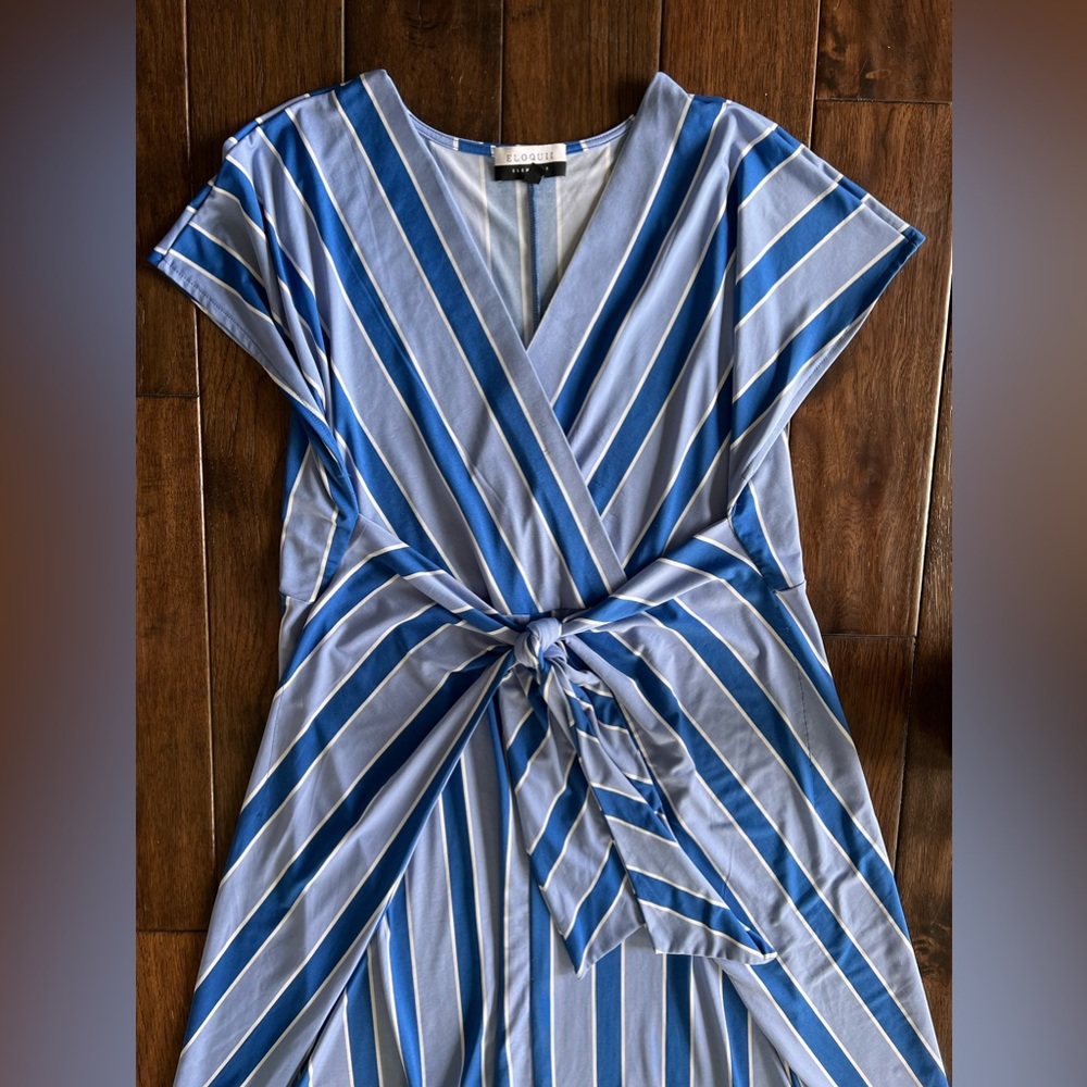 ELOQUII Striped MAXI Dress PLUS Sz 18 20